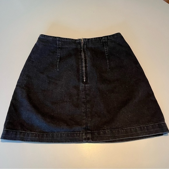 Topshop Embroidered Flower Mini Denim Skirt - Picture 2 of 7